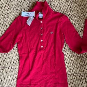 Lacoste NWT long sleeve polo collared shirt